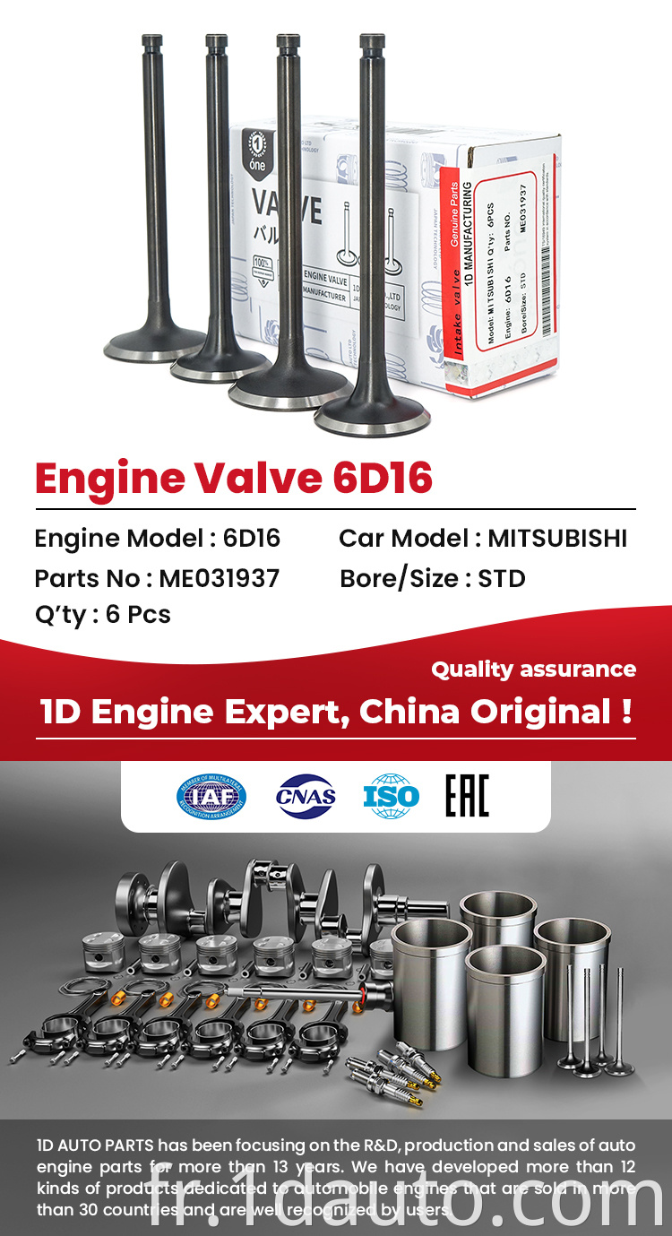 MITSUBISHI 6D16 Engine Valves 